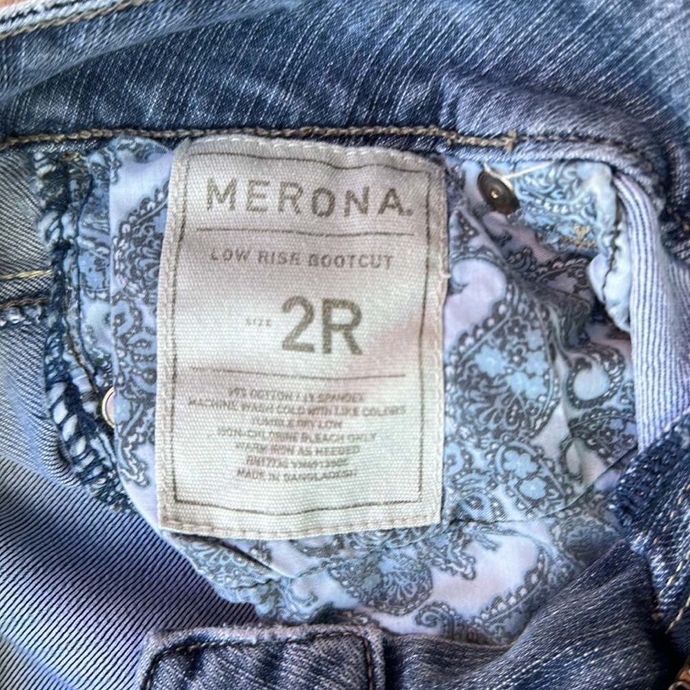 Merona Low Rise Bootcut size 2 regular - Picture 3 of 5